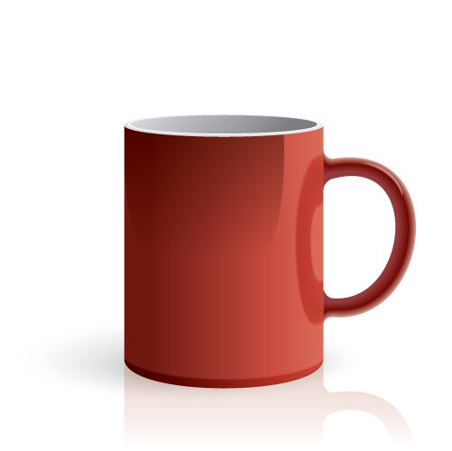 Red mug vector image