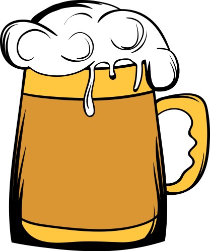 beer mug icon cartoon vector image