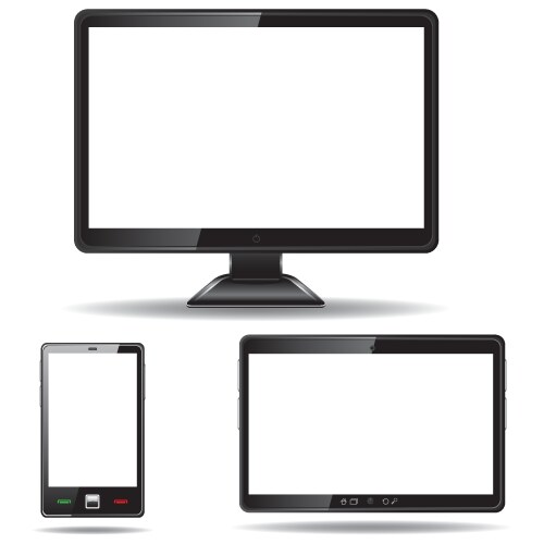 Monitor tablet vector image