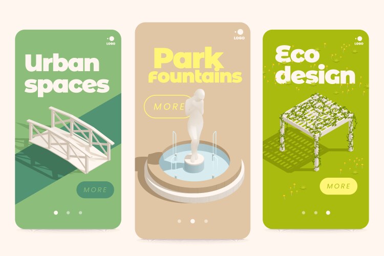 park eco design banners vector image