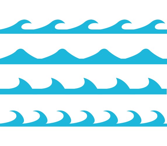 Sea waves vector image