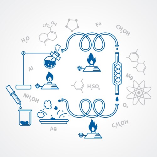 Chemical process vector image