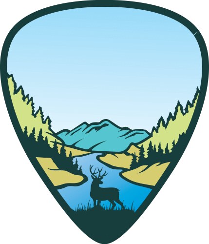 mountain river outdoor vector image