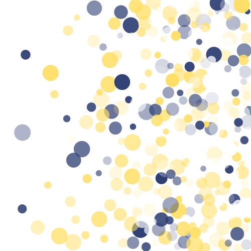 Golden blue confetti transparent dots vector image