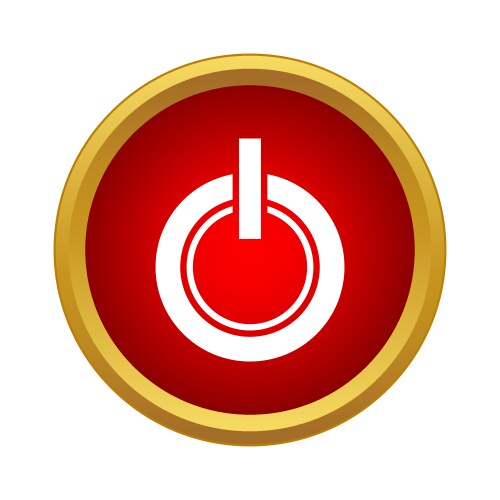 Power button icon in simple style vector image