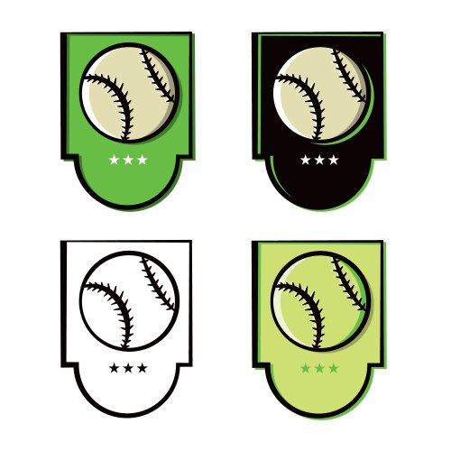 baseball logo vector image