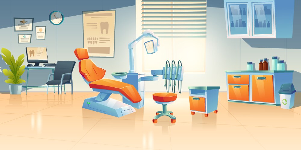 dentist cabinet stomatology room in clinic vector image