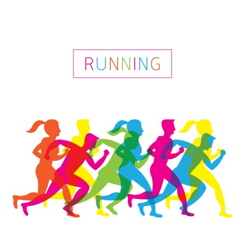 Running people run athlete vector image