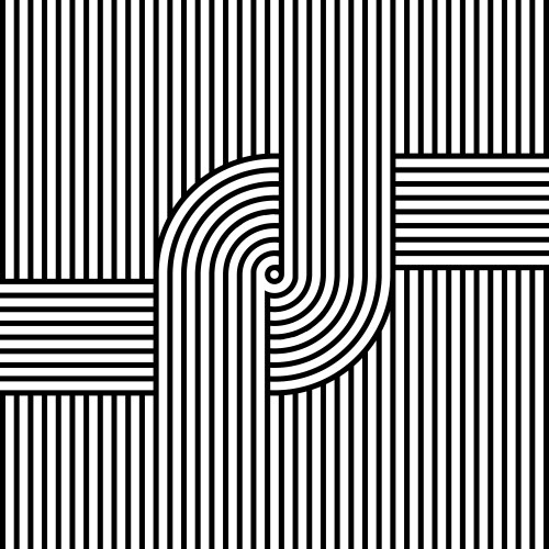 Abstract black and white stripe line background vector image