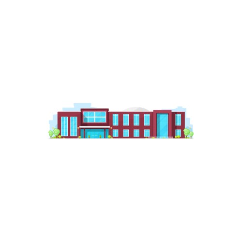 school college university campus building flat vector image