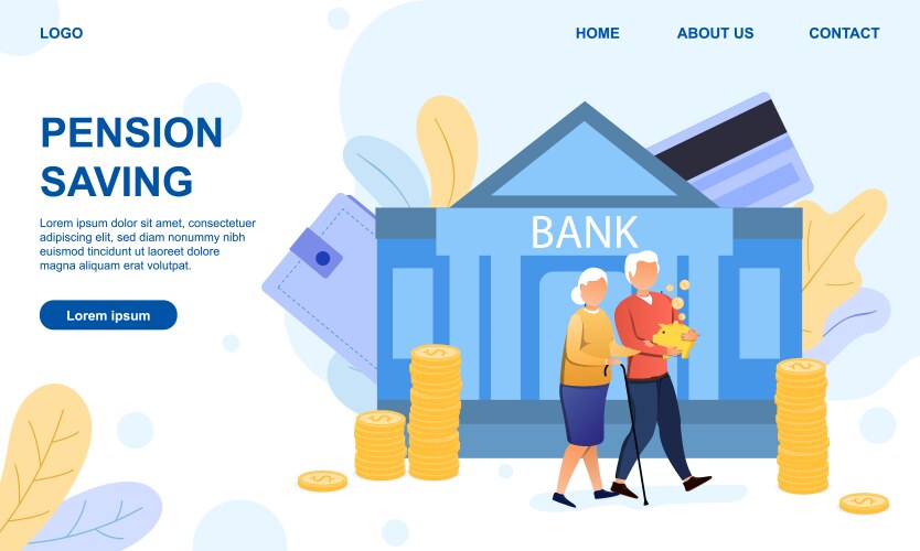 Concept pension savings vector image