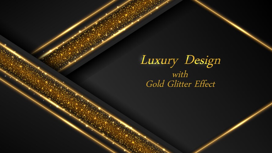 gold on black luxury background golde glowing vector image