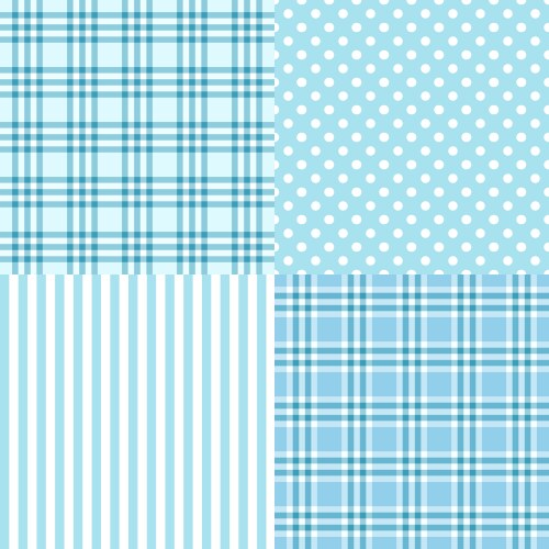 Blue seamless patterns vector image