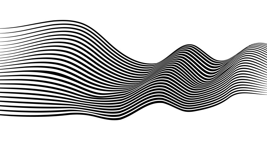 Abstract multy line wave art background template vector image