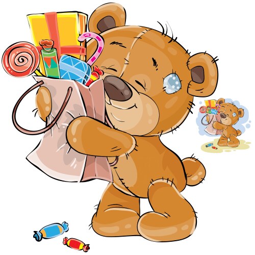 A brown teddy bear sweet vector image