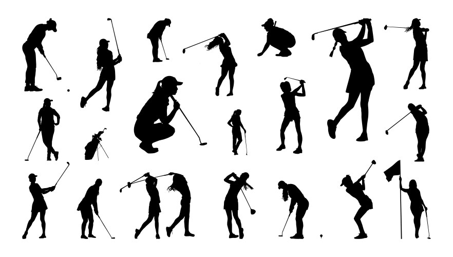 Women golf player vector image