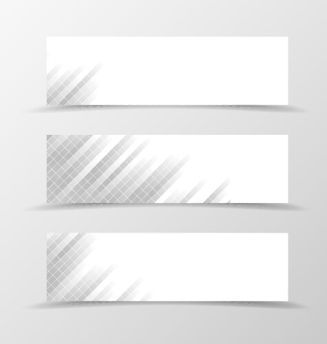 Set of banner grid design vector image