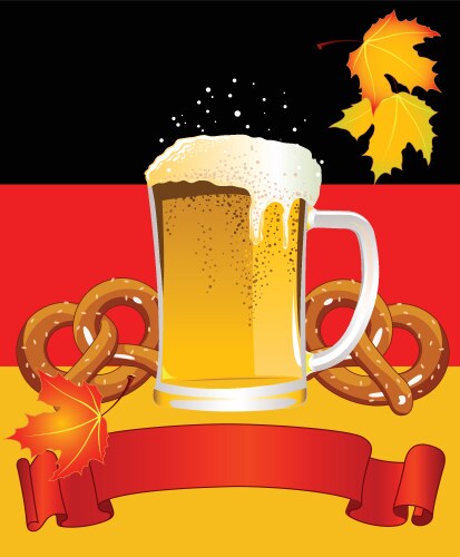 oktoberfest celebration background vector image