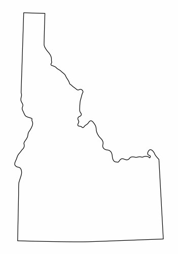 Idaho state map vector image