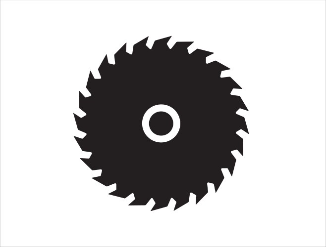 Circular saw silhouette art vector image