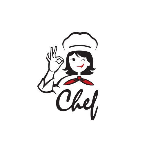 chef woman design vector image