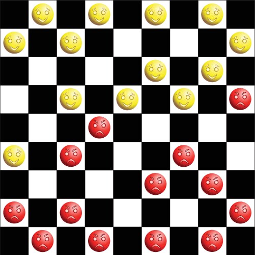 Checkers board vector image