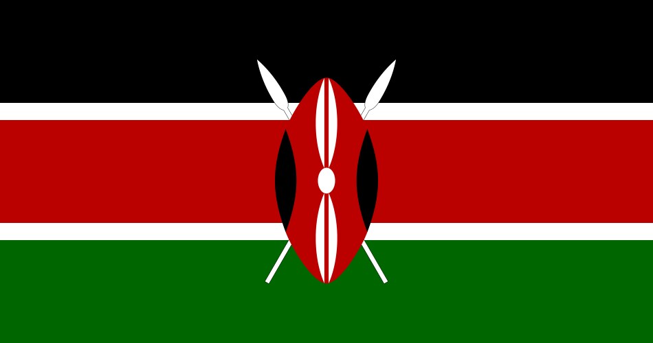 Kenya flag vector image