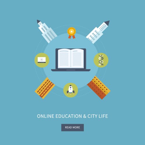 School and university building icon urban vector image