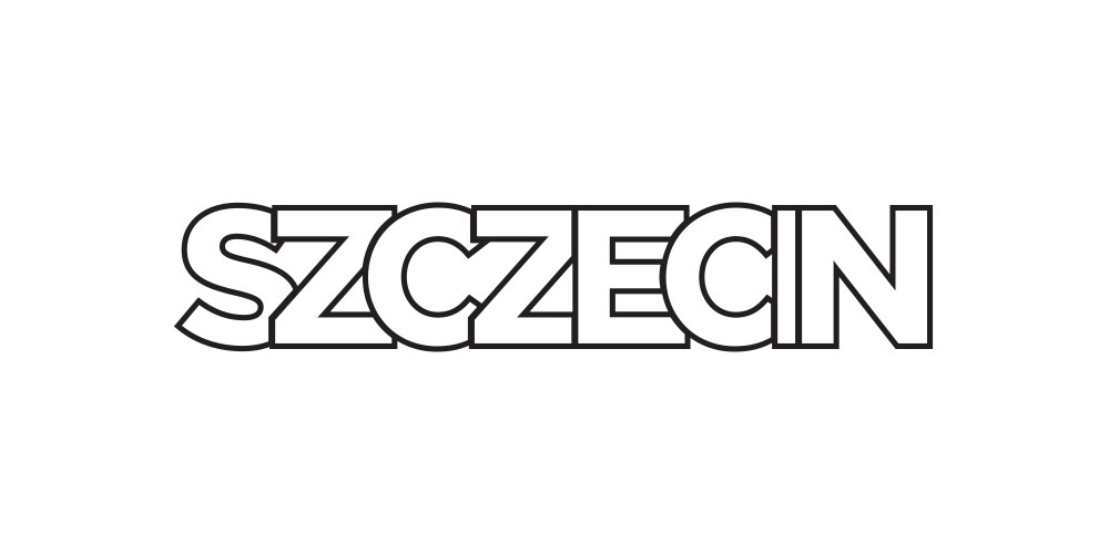 Szczecin in the poland emblem design features vector image