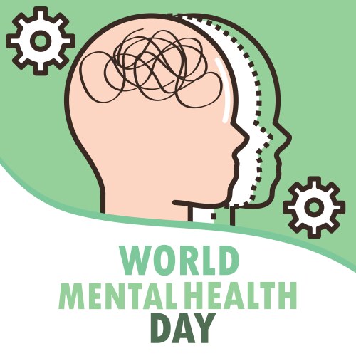 World mental health illness vector image