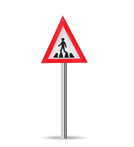 Road sign pedestrian crossing vector image