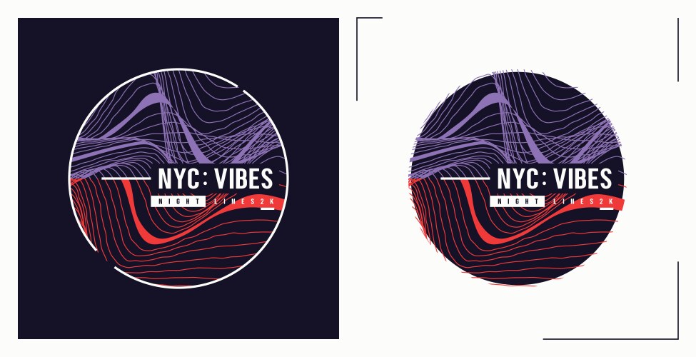 Nyc vibes t shirt abstract design poster vektorbild