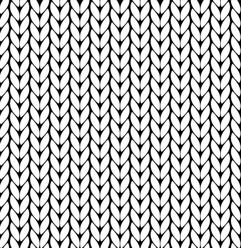 Knitting pattern texture seamless vector image