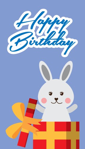 Happy birthday card vector image