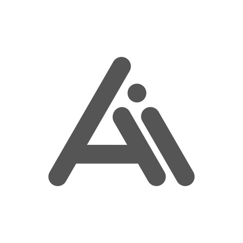 Initial lowercase letter ai logo gradient vector image