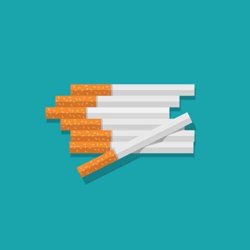 Cigarettes heap isolated vector image