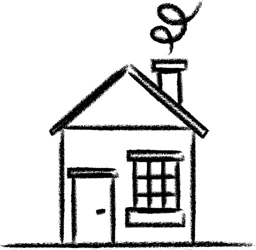 House sketch outline vector image