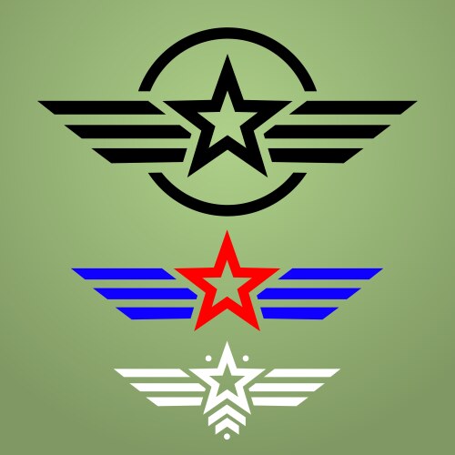 Military style emblem set vector image