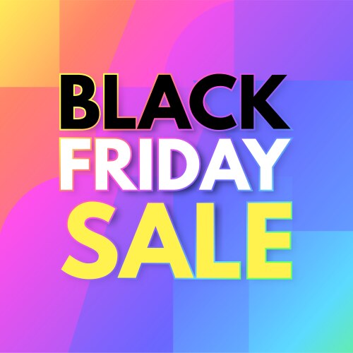 Black friday sale poster template super offer 3d vector image