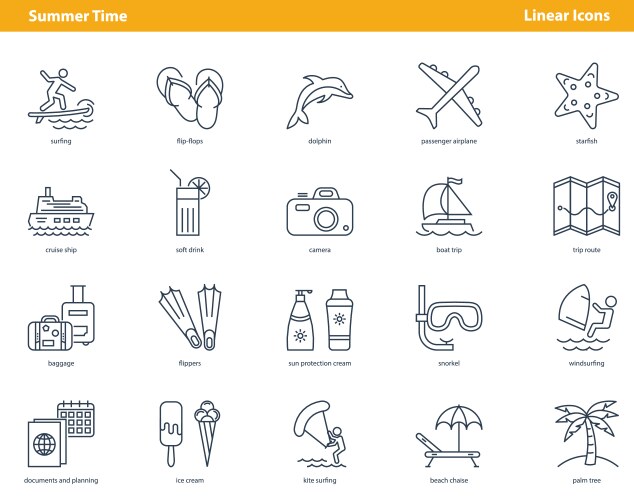 Car parts icons - set 08 vector image