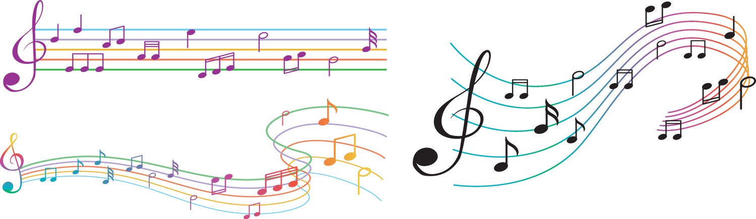 Set of music notes vector image