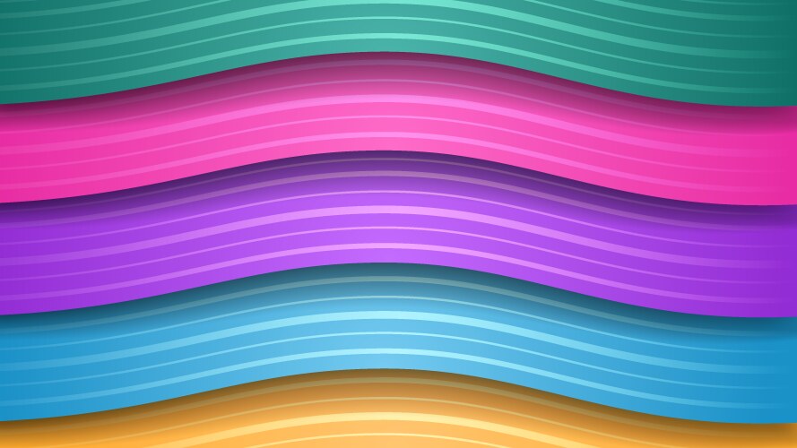 Abstract background of wavy stripes vector image