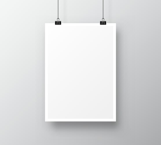 Paper poster a4 on white background vector image