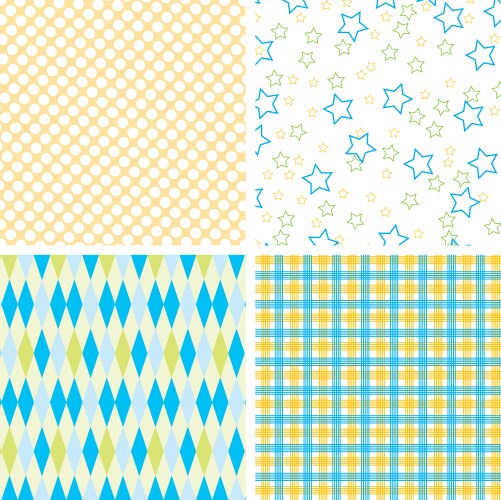 Scrapbook patterns for design vector image