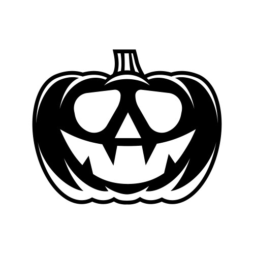 Halloween pumpkin with happy face vector image