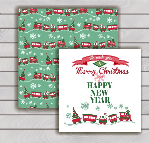 Elegant christmas card with an envelope vector image