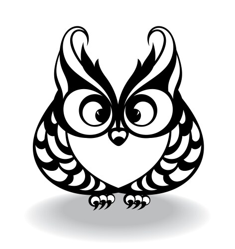 decorative owl vector image