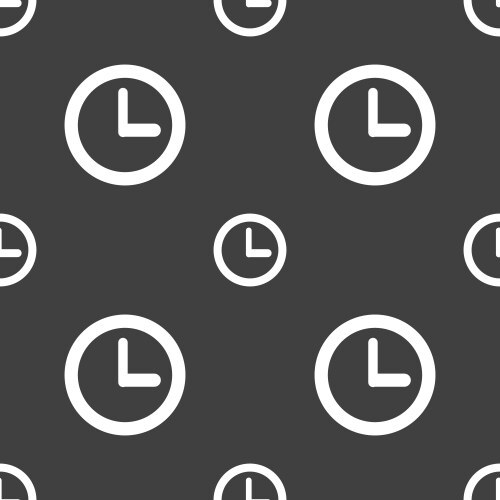 Clock sign icon mechanical symbol seamless vector image