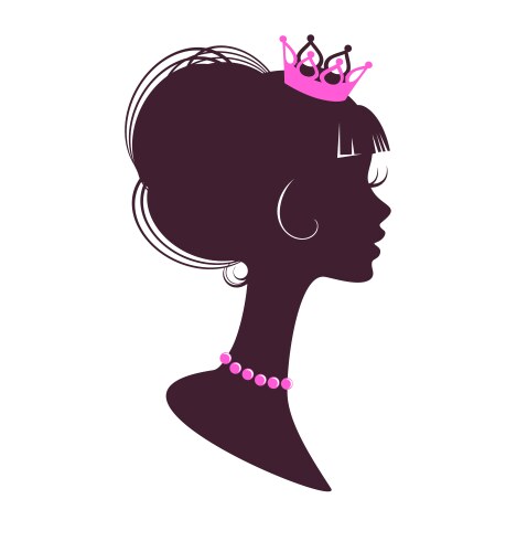 portrait of a beautiful princess vector image