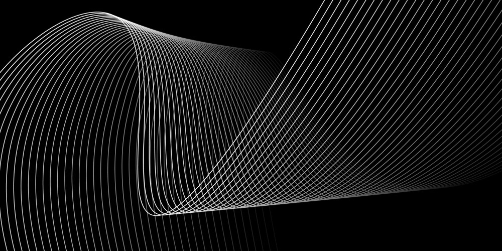 Design of flowing lines and curves created against vector image